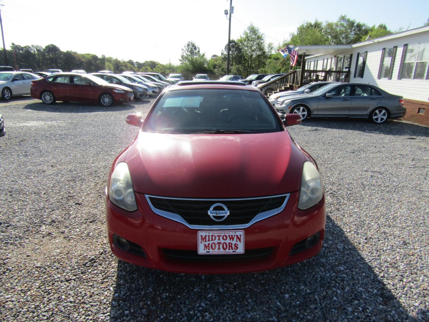 2012 Red /Tan Nissan Altima 2.5 S 6M/T Coupe (1N4AL2EP0CC) with an 2.5L L4 DOHC 16V engine, Automatic transmission, located at 15016 S Hwy 231, Midland City, AL, 36350, (334) 983-3001, 31.306210, -85.495277 - Photo#1